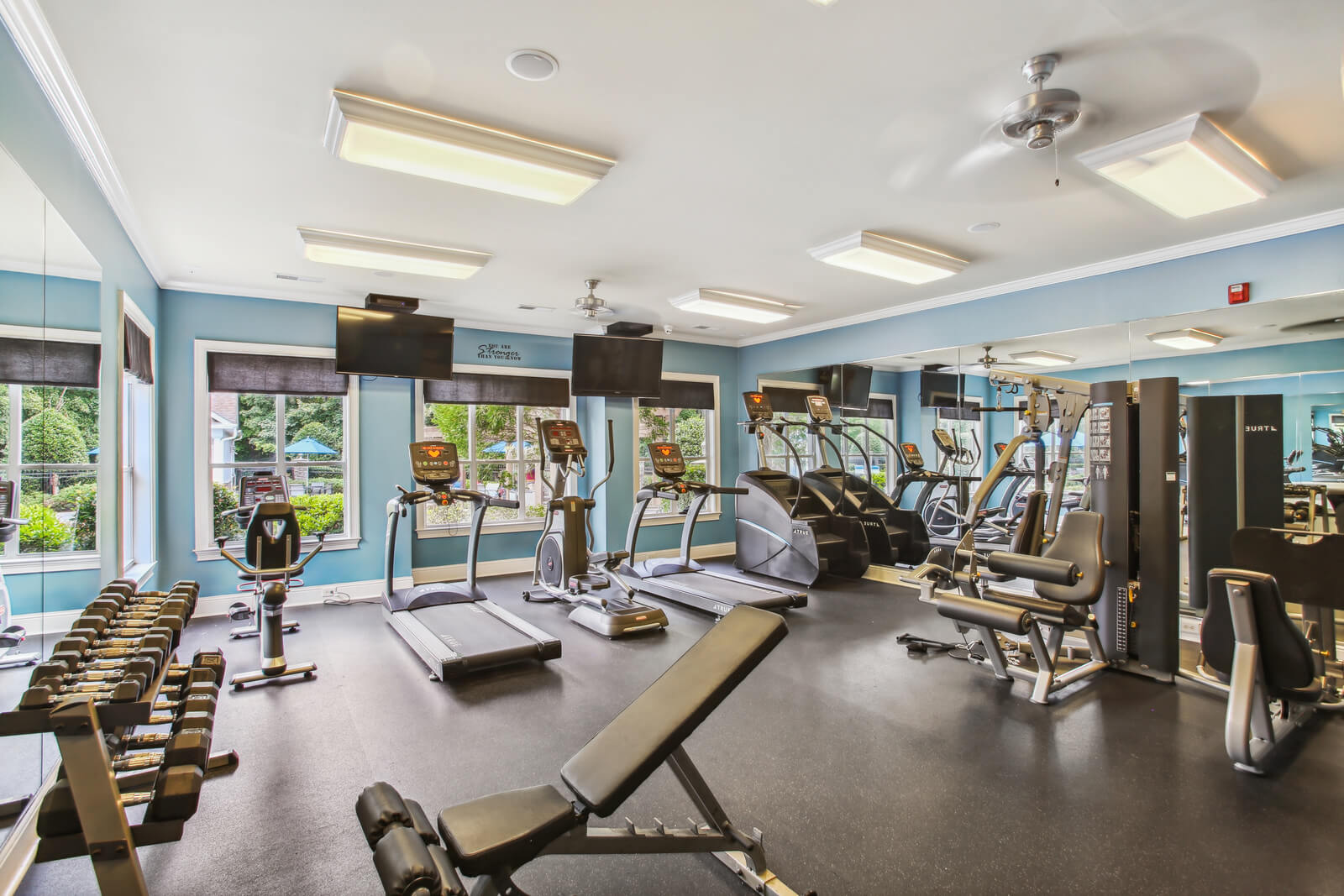 workout in our fitness center anytime