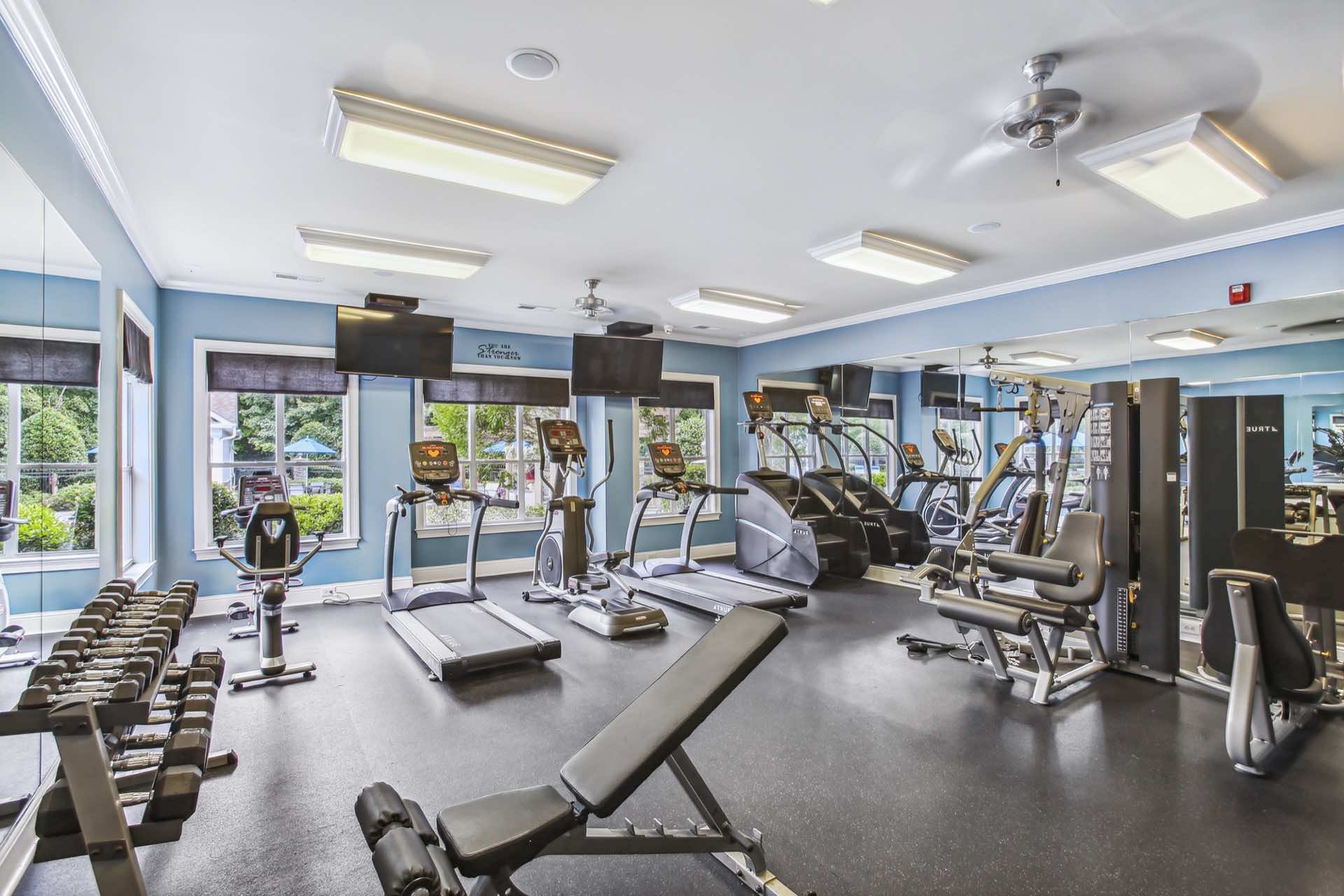 fitness center with updated equipment